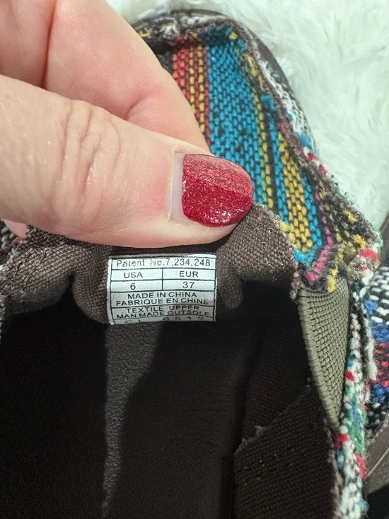 Sanuk Multicolor Striped Woven Moccasin Shoes - Picture 7 of 7